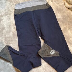 Pure Barre Navy and Gray Leggings